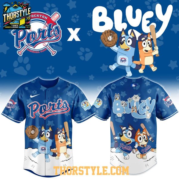 Stockton Ports Bluey Night x MiLB Game 2026 Baseball Jersey