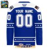 Syracuse Crunch x First Responders Night 2026 Blue Personalized Hockey Jersey