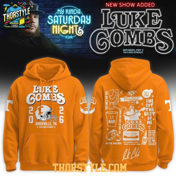 Tennessee Volunteers Luke Combs My Kinda Saturday Night Tour 2026 Hoodie Shirts
