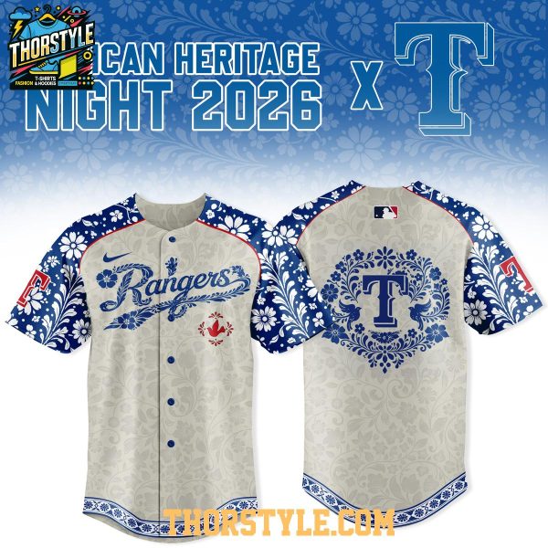 Texas Rangers 2026 MLB x Mexican Heritage Night Baseball Jersey