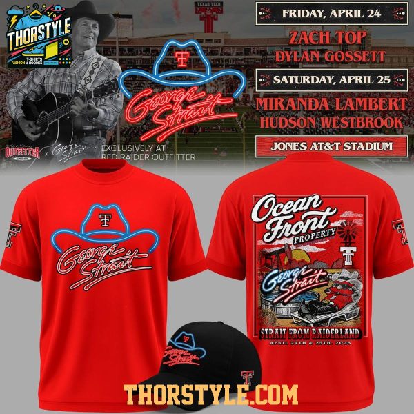 Texas Tech Red Raiders x George Strait Ocean Front Concert 2026 Hoodie