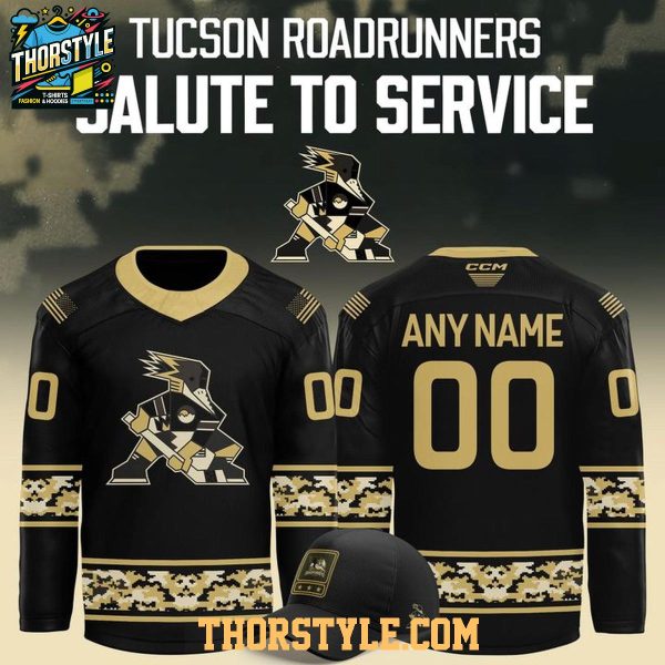 Tucson Roadrunners x Salute To Service 2026 Personalized Hockey Jersey