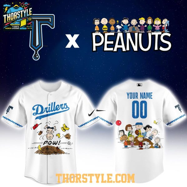 Tulsa Drillers Peanuts Night 2026 MiLB Personalized Baseball Jersey