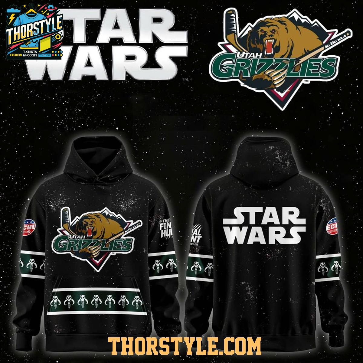Utah Grizzlies x 2026 Star Wars Night All Dark Hoodie Shirts Utah Grizzlies x 2026 Star Wars Night All Dark Hoodie Shirts