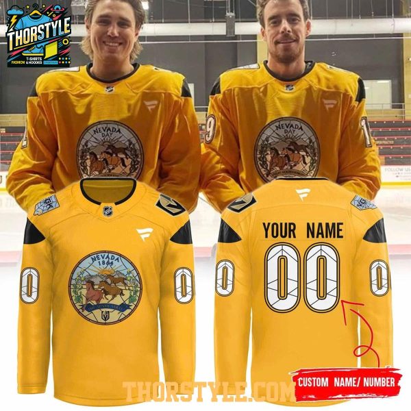 Vegas Golden Knights Nevada Day 2026 Celebrate Personalized Hockey Jersey