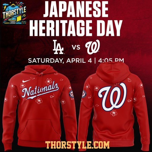 Washington Nationals Japanese Heritage Day 2026 All Red Hoodie Shirts