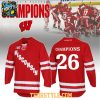 Wisconsin Badgers NCAA National Champions 2026 Personalized Hockey Jersey