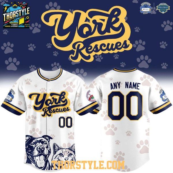 York Revolution x York Rescues SPCA 100th Anniversary 2026 Baseball Jersey
