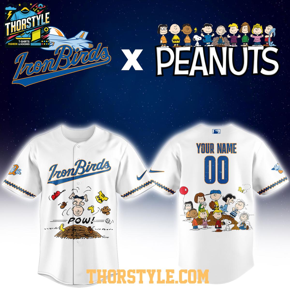 Aberdeen IronBirds Peanuts Night 2026 Minor League Personalized Jersey Aberdeen IronBirds Peanuts Night 2026 Minor League Personalized Jersey