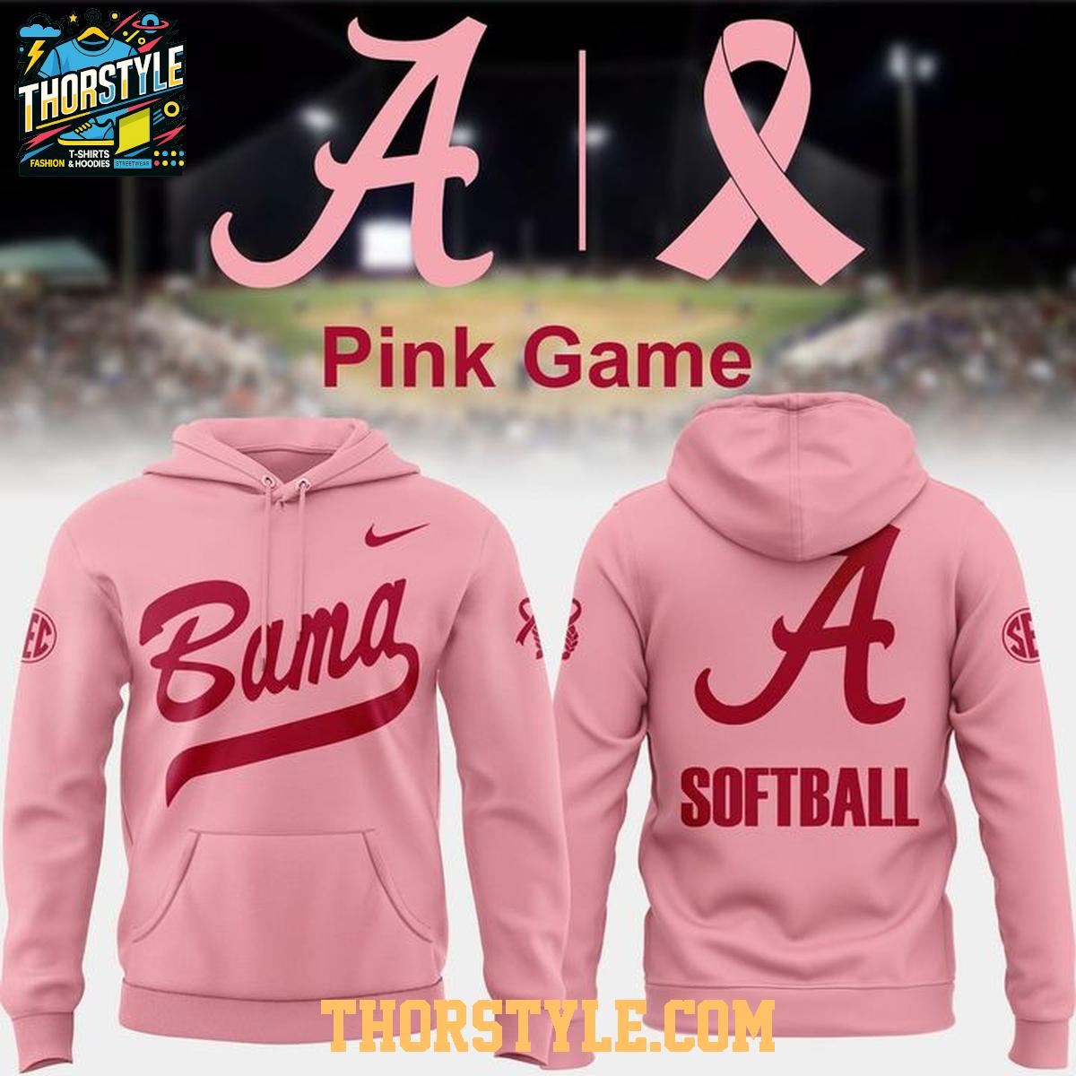Alabama Crimson Tide x Pink Game College World Series 2026 Hoodie T-Shirt Alabama Crimson Tide x Pink Game College World Series 2026 Hoodie T-Shirt