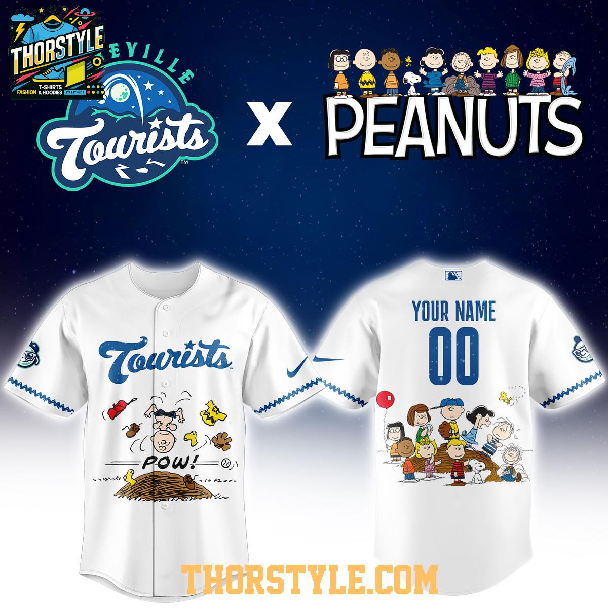 Asheville Tourists Peanuts Night 2026 Minor League Personalized Jersey Asheville Tourists Peanuts Night 2026 Minor League Personalized Jersey