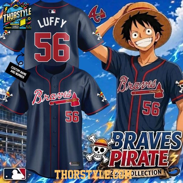 Atlanta Braves x One Piece 2026 Pirates Night Baseball Jersey