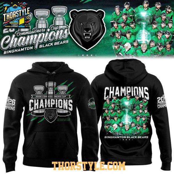 Binghamton Black Bears 2026 Commissioner’s Cup Champions Hoodie T-Shirt