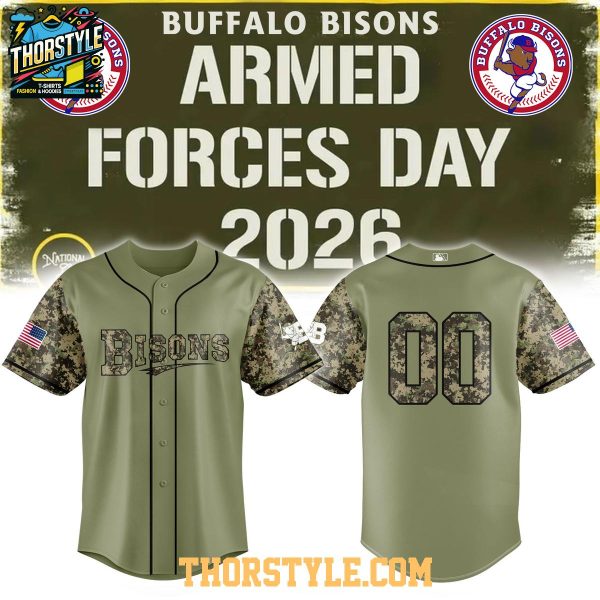 Buffalo Bisons Armed Forces Day 2026 Personalized Baseball Jersey