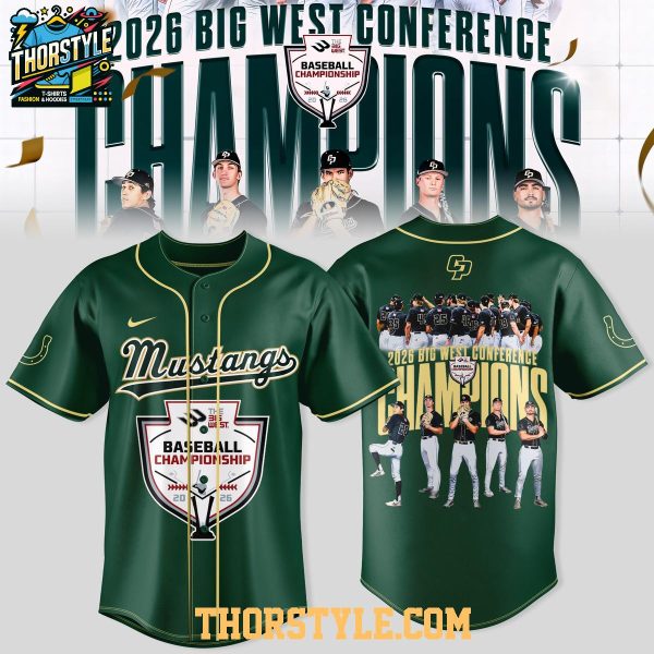 Cal Poly Mustangs x Big West Conference Baseball Champions 2026 Jersey