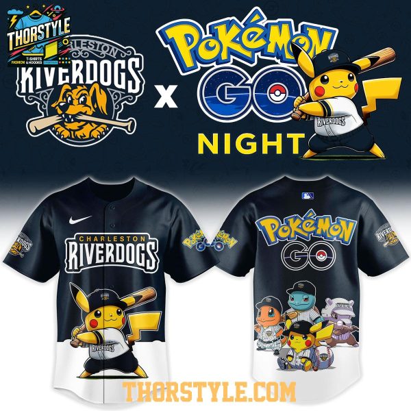 Charleston RiverDogs Pokemon GO Night 2026 Tourament Baseball Jersey