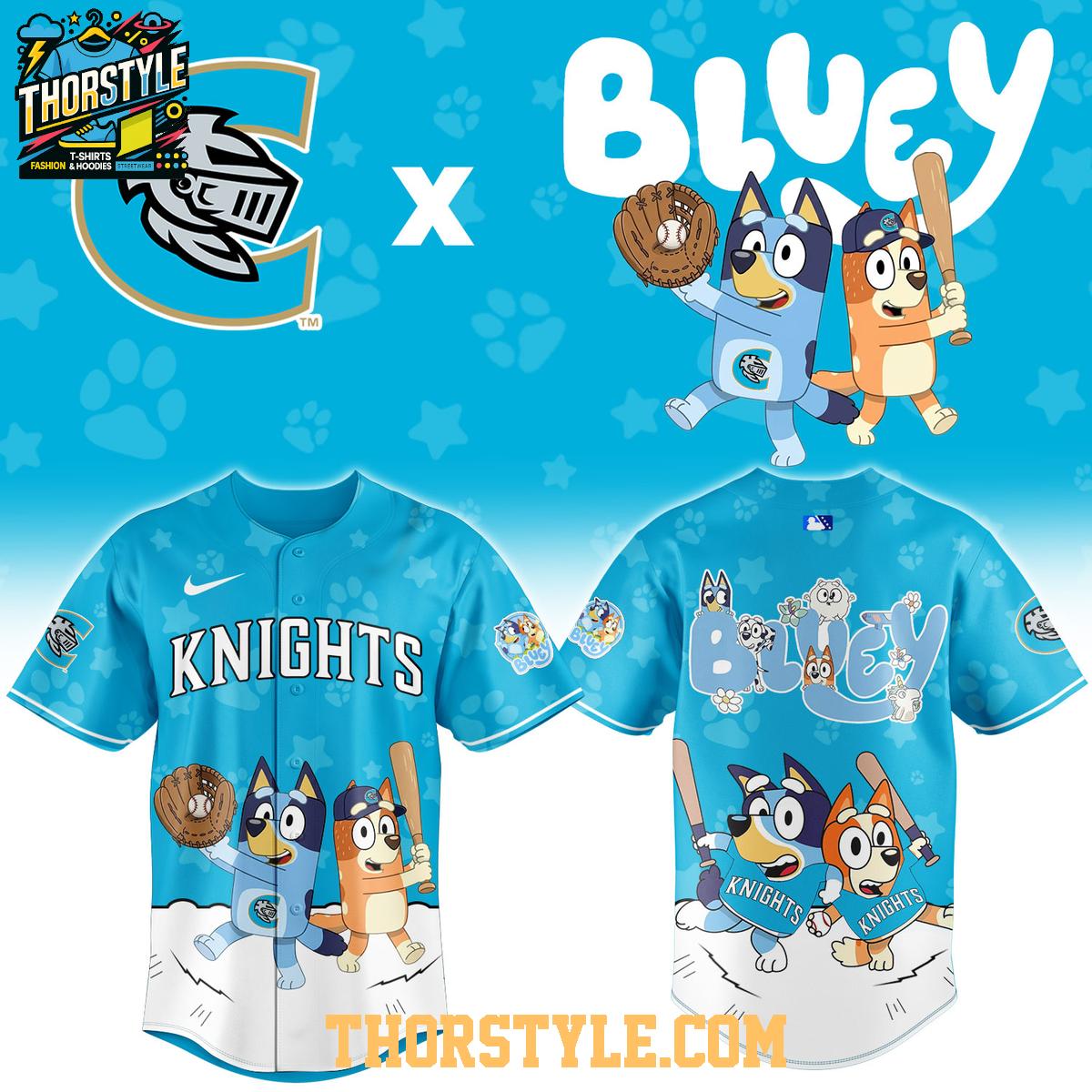 Charlotte Knights x Bluey Night 2026 Minor League Personalized Jersey Charlotte Knights x Bluey Night 2026 Minor League Personalized Jersey
