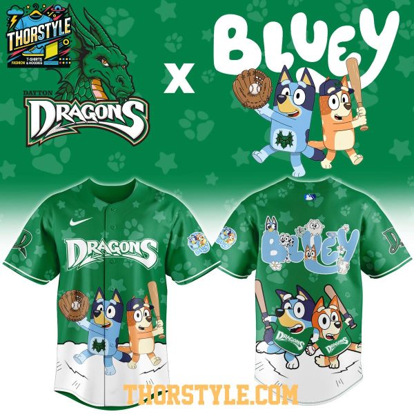 Dayton Dragons Bluey Night 2026 MiLB Game Baseball Jersey
