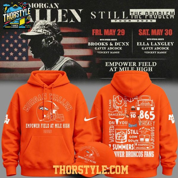 Denver Broncos x Morgan Wallen Still the Problem Tour 2026 Night Hoodie