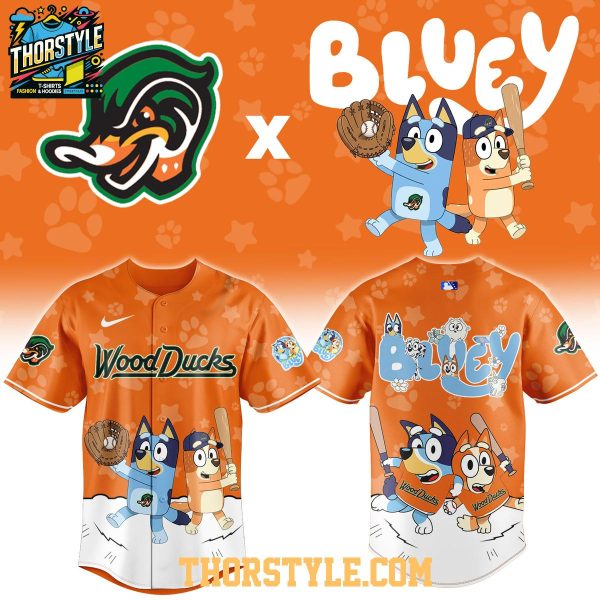 Down East Wood Ducks Bluey Night Game 2026 MiLB League Baseball Jersey