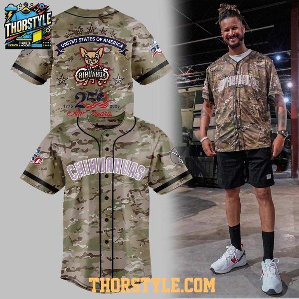 El Paso Chihuahuas Military Appreciation Night 2026 Camo Baseball Jersey