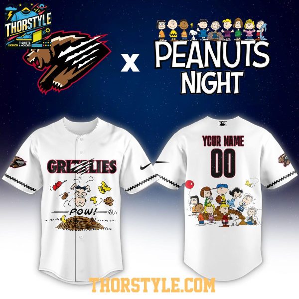 Fresno Grizzlies Peanuts White Night 2026 MiLB Personalized Baseball Jersey
