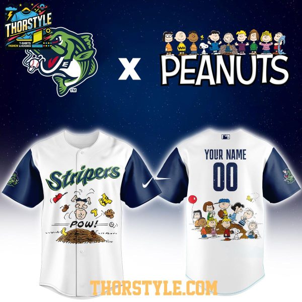 Gwinnett Strippers Peanuts Night MiLB 2026 Personalized Baseball Jersey