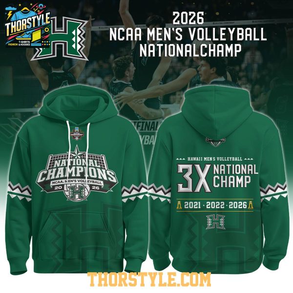 Hawaii Rainbow Warriors Volleyball NCAA Champions 2026 Hoodie T-Shirt