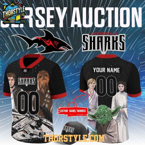 Jacksonville Sharks x Star Wars Personalized Football Jersey 2025-2026