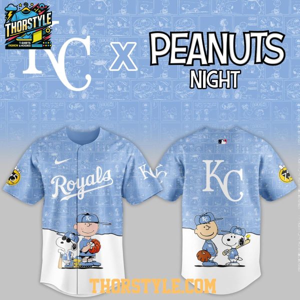 Kansas City Royals Peanuts Game Night 2026 Classic Baseball Jersey