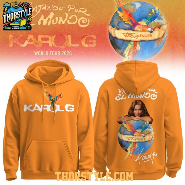 Karol G Tropicoqueta 2026 Viajando Por El Mundo Tropitour Hoodie T-Shirt