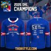 Kitchener Rangers OHL Champions 2025-2026 Celebrate Hockey Jersey Kitchener Rangers OHL Champions 2025-2026 Celebrate Hockey Jersey