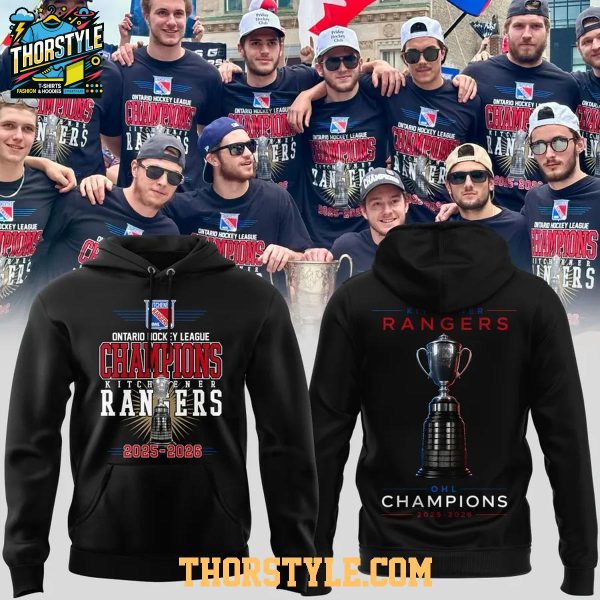 Kitchener Rangers OHL Champions 2025-2026 Locker Room Hoodie Shirts