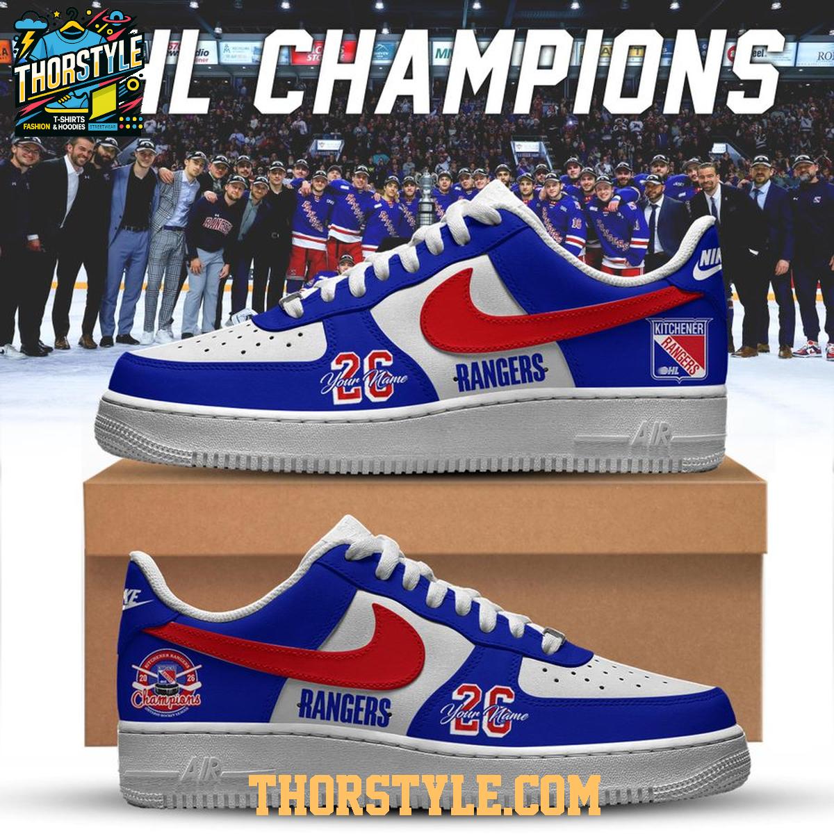 Kitchener Rangers OHL Championship Winner 2026 Air Force 1 Shoes Kitchener Rangers OHL Championship Winner 2026 Air Force 1 Shoes