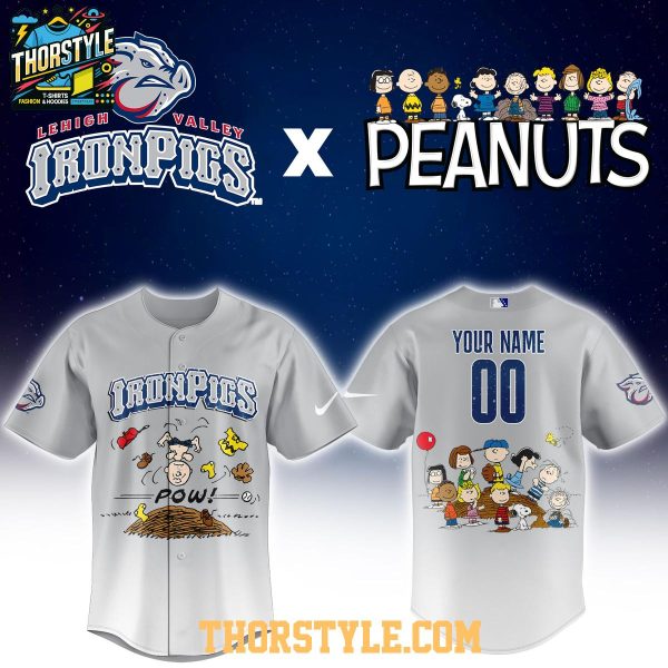 Lehigh Valley Ironpigs Peanuts Night MiLB 2026 Personalized Baseball Jersey