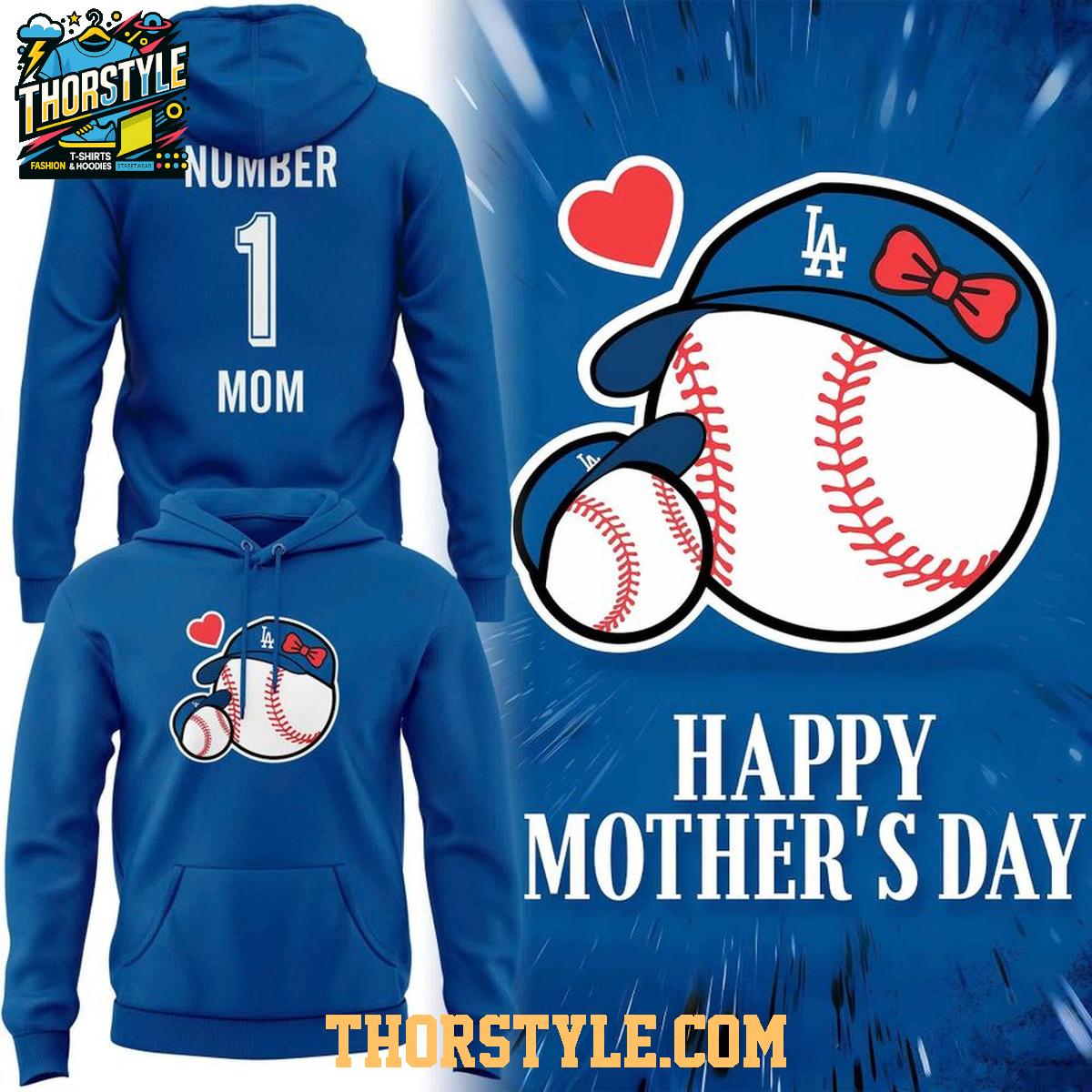 Los Angeles Dodgers 2026 Mother's Day MLB Game Hoodie T-Shirt Blue Los Angeles Dodgers 2026 Mother's Day MLB Game Hoodie T-Shirt Blue