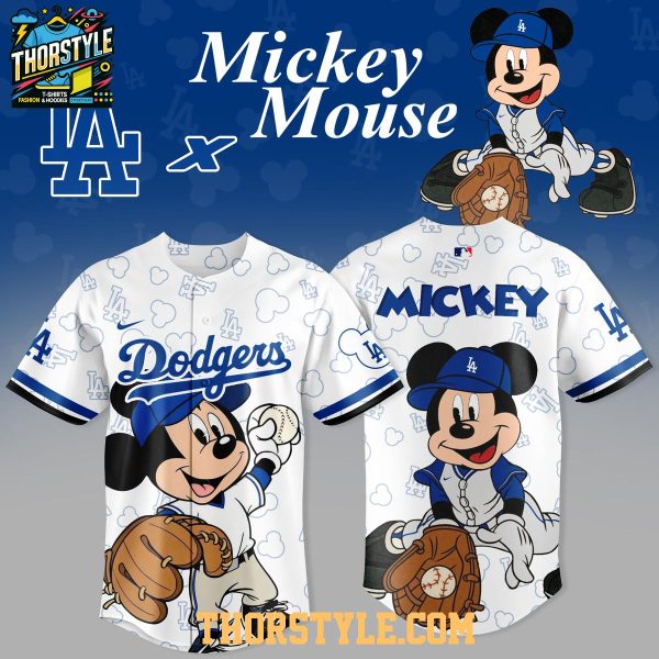Los Angeles Dodgers Mickey Mouse 2026 Night MLB Crossover Baseball Jersey