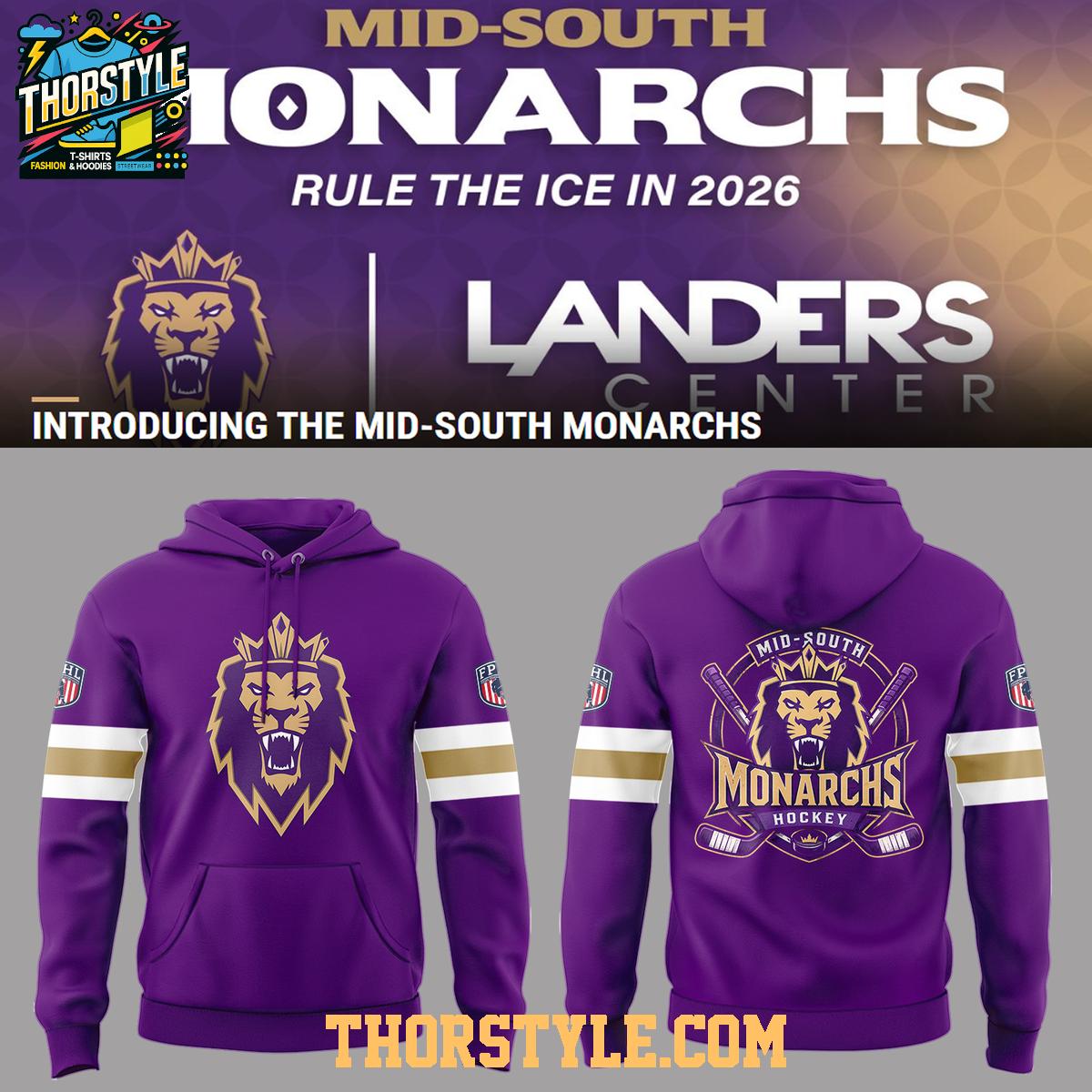Mid-South Monarchs Rule The Ice 2026 Hockey Is Back Hoodie Shirts Mid-South Monarchs Rule The Ice 2026 Hockey Is Back Hoodie Shirts