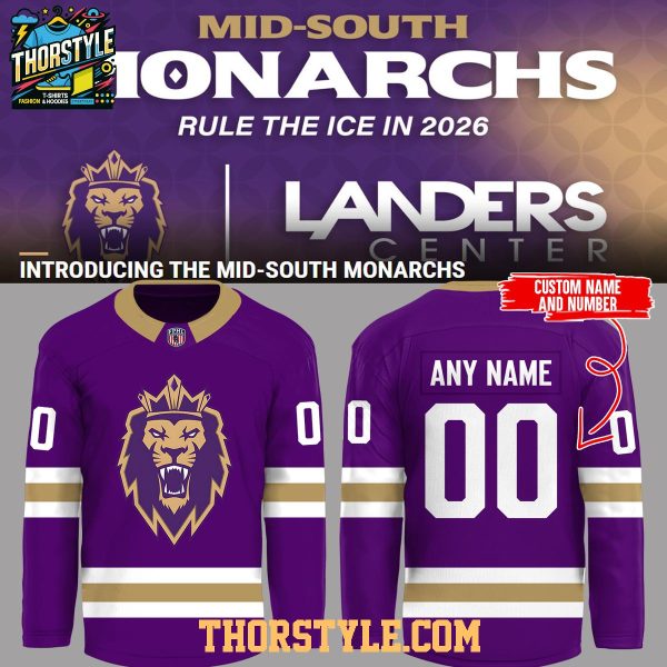 Mid-South Monarchs Rule The Ice 2026 Personalized Hockey Jersey