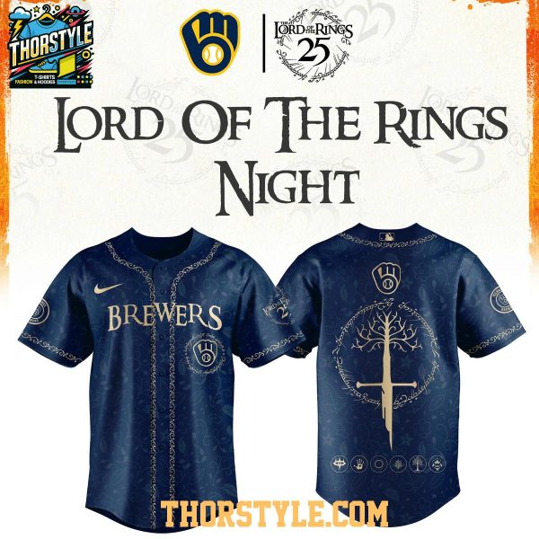 Milwaukee Brewers x The Lord of The Rings MLB Game 2026 Baseball Jersey