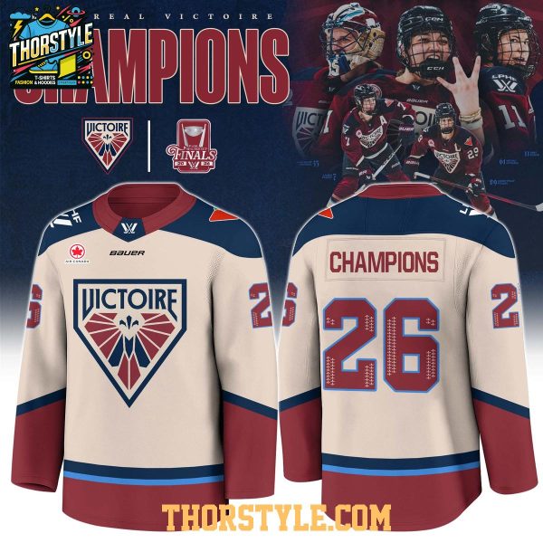 Montreal Victoire 2026 Walter Cup PWHL Champions Personalized Hockey Jersey