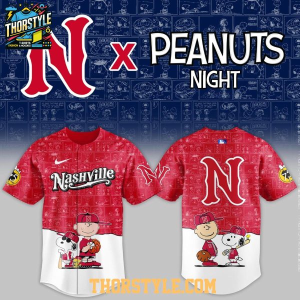 Nashville Sounds x Peanuts Night MiLB 2026 Baseball Jersey