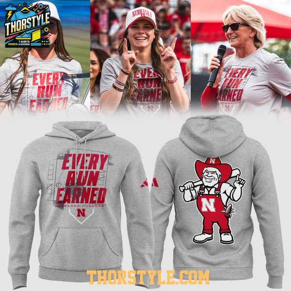 Nebraska Cornhuskers Every Run Earned 2026 Night Hoodie T-Shirt