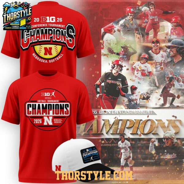 Nebraska Huskers Big 10 Tournament Champions Night Hoodie T-Shirt