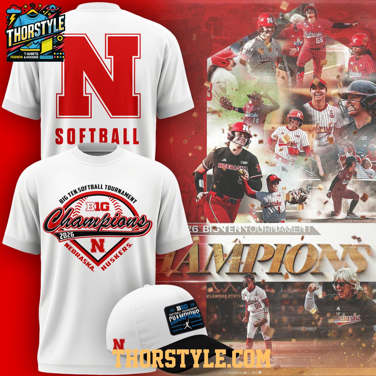 Nebraska Huskers Big 10 Tournament Champs Celebrate Hoodie Shirts Nebraska Huskers Big 10 Tournament Champs Celebrate Hoodie Shirts
