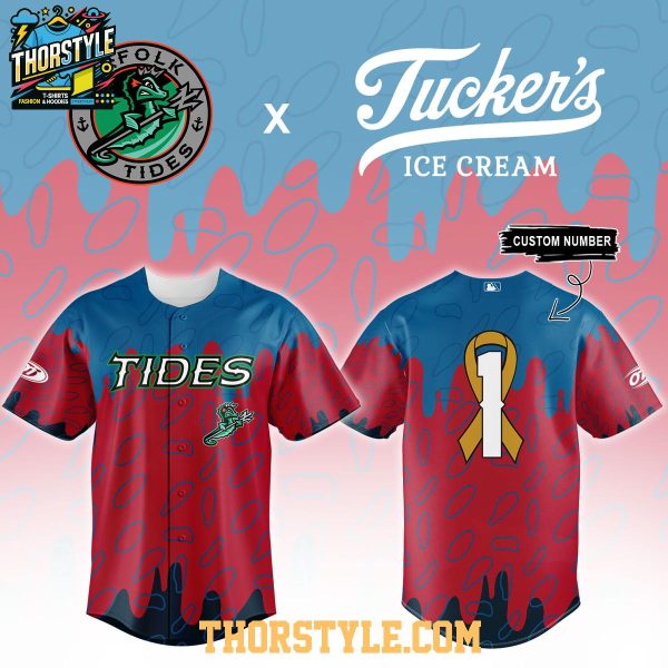 Norfolk Tides x CHKD Tucker’s Ice Cream Night 2026 Baseball Jersey