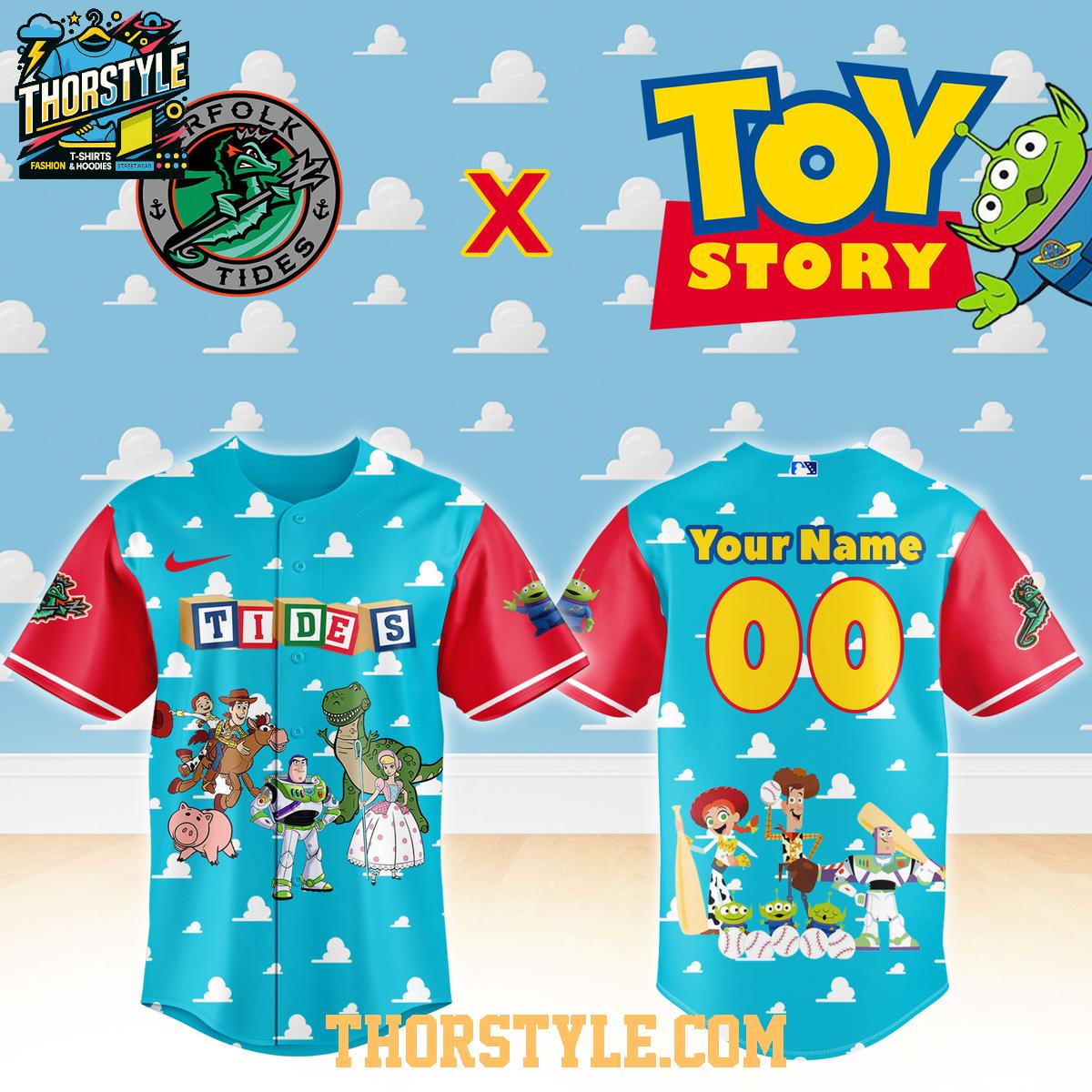 Norfolk Tides x Toy Story Night MilB 2026 Personalized Baseball Jersey Norfolk Tides x Toy Story Night MilB 2026 Personalized Baseball Jersey