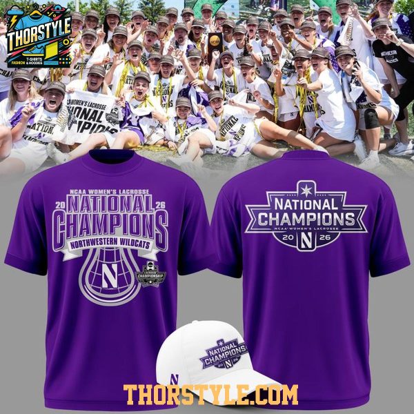 Northwestern Wildcats Women’s Lacrosse National Champions 2026 Hoodie