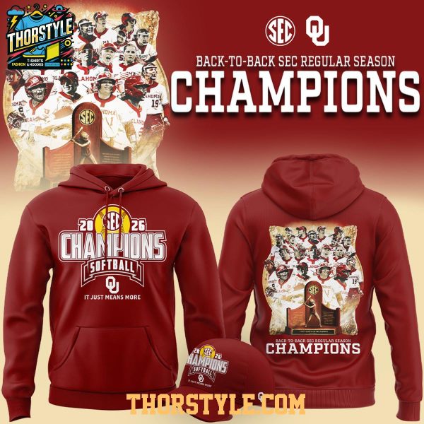 Oklahoma Sooners Back-To-Back SEC Regular Champions 2026 Hoodie Shirts