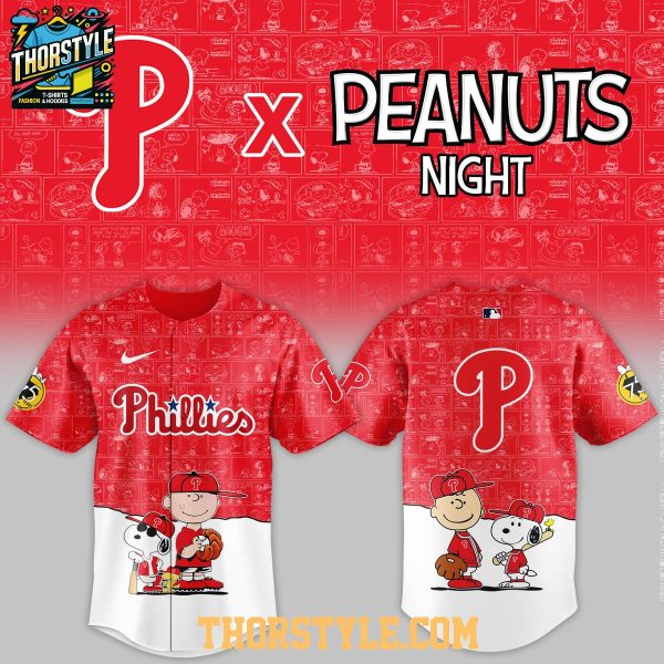 Philadelphia Philles Peanuts Game Night 2026 Classic Baseball Jersey